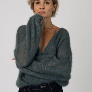 A delicate sweater with a V-neck